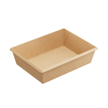 Контейнер салатник 1000мл 150х200х55мм крафт ламин OneClick 1EA (крышка 458018) 50/300