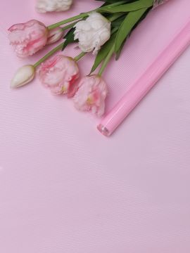 Ролик 70см х8м пленка полипропилен Плиссе розовый жемчуг 1/10