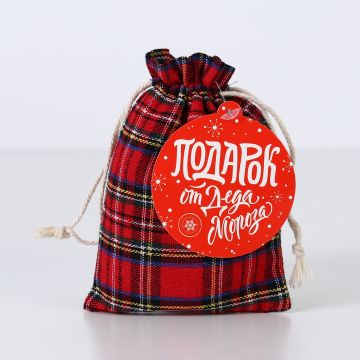 НГ Подарочный мешок (10х14) см Новый год текстиль 1/5