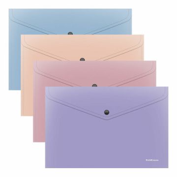 Папка-конверт с кнопкой А4 ассорти пастель ERICH KRAUSE 1/24