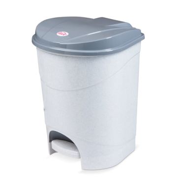 Ведро 19л с крышкой и педалью мусорное серое IDEA 1/4