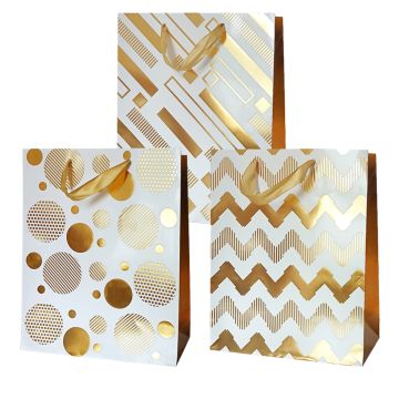 Пакет подарочный бумажный (18х23х10) ламинир АССОРТИ 1/12/240