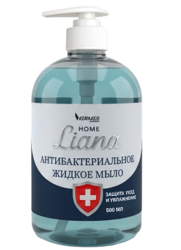 Мыло жидкое крем 500мл с дозатором антибак HOME Liana морской аромат Hermes Industry 1/15