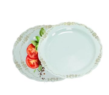 Тарелка пластиковая d-230 Compliment тиффани Golden Elegance (6шт) 1/20