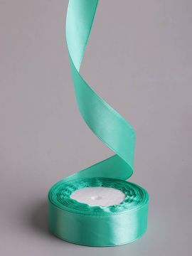 Лента атласная 25мм 25м нефритовый 5/5