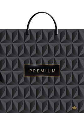 Пакет с пластмассовыми ручками (35х36)-85 Премиум блэк Тико 10/100