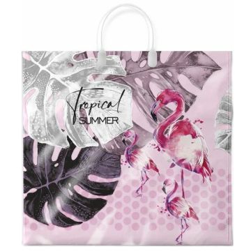 Пакет с пластмассовыми ручками (35х38)-90 Фламинго 10/100 