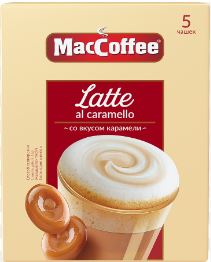 Продукты, Кофе MacCoffee Латте Карамель (напиток кофейный) 22гр 1/5