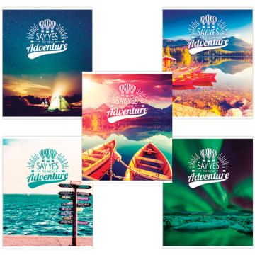 Тетрадь 96л А5  клетка обложка картон Приключения BRAUBERG 1/ 5/50