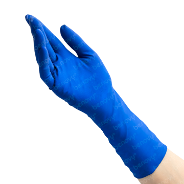 Перчатки смотровые нест сверхпрочные латекс синие High Risk S Benovy 26 гр 25/250 nelK