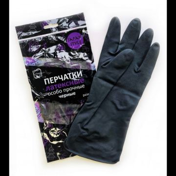 Резиновые перчатки с х/б напыл латекс хозяйств Japan Style М 55гр КП 1/12/120