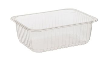 Лоток под запайку 325х265х63 черный ПП 4000мл с ребрами ЮМТ 140/140  