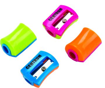 Точилка 1 отверстие пластиковая без контейнера ассорти Centrum 1/50/500