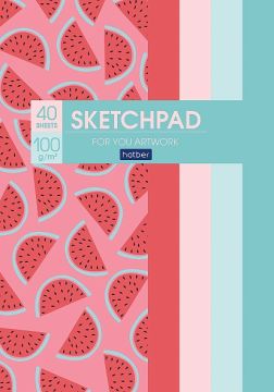 Блокнот-скетчбук 40л А5 склейка жест подложка Фрутоскоп Хатбер 1/72