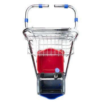 Тележка уборочная BRABIX 2 съемных ведра 15л мех. отжим корзина держатель для мешка  поддон (клиент)