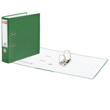 Папка-регистратор А4 75мм BRAUBERG с уголком, зеленая с покрытием из полипропилена 1/20 (Клиент)