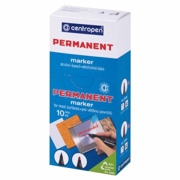 Маркер перманентный черный 1мм тонкий наконечник 2846 CENTROPEN 1/10/200