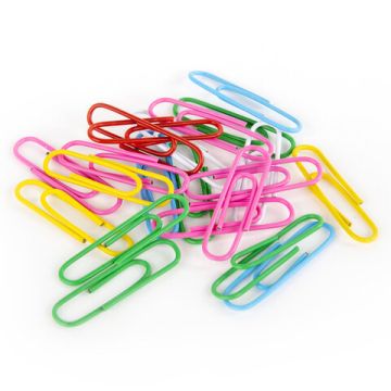 Скрепки BRAUBERG, 33 мм, цветные, 100 шт., в картонной коробке 1/10