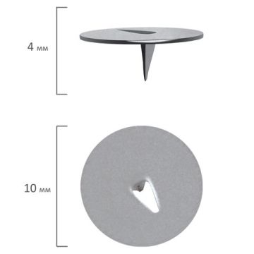 Кнопки канцелярские 10мм (100шт) Staff 1/196