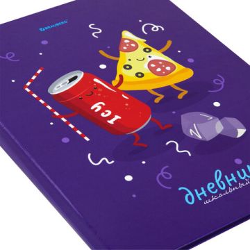 Дневник 1-11кл 40л (твердый) глянцевая ламинация Funny Food 1/28 (клиент)