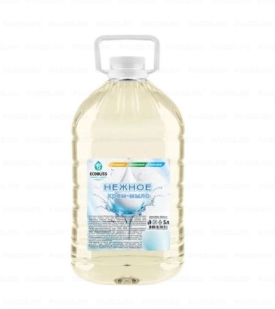 Мыло жидкое крем 5л ПЭТ Нежное Ecobliss1/4