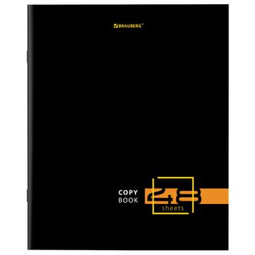 Тетрадь 48л А5 линия скоба Dark BRAUBERG 1/10/100