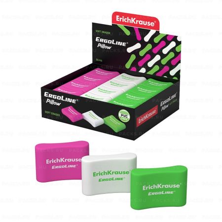 Ластик 33х21х10мм ErgoLine Pillow ErichKrause 1/36/1296