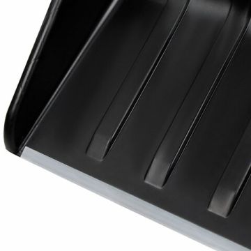 Лопата снеговая 580х450 (скрепер) черный пластиковый метал рукоятка 110см 1/5 (Клиент)