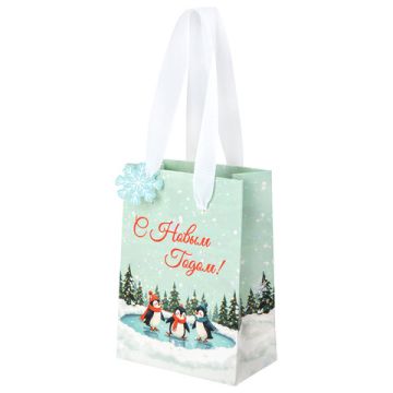 НГ Пакет подарочный бумажный (11х15х6) Simple magic ЗОЛОТАЯ СКАЗКА 1/12/144