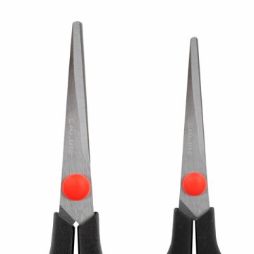 Ножницы набор 5шт (140,170,190,220,240мм) метал черно-красные вставки европодвес Brauberg 1/12 (Клие