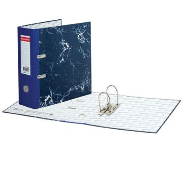 Папка-регистратор А4 90мм BRAUBERG с мраморным покрытием синяя 1/12 (Клиент)
