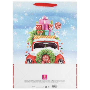 НГ Пакет подарочный бумажный (33х45х13) ассорти ЗОЛОТАЯ СКАЗКА 1/12/144