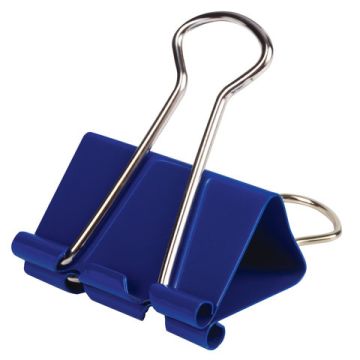 Зажимы для бумаг 51мм на 230л (12шт) цветные в картонной коробке Brauberg 1/60 (Клиент)