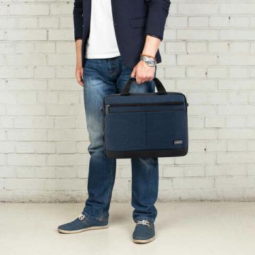 Сумка-портфель HEIKKI FORWARD с отд для ноутбука 15,6 темно-синяя 29х40х9см 1/15 (Клиент)