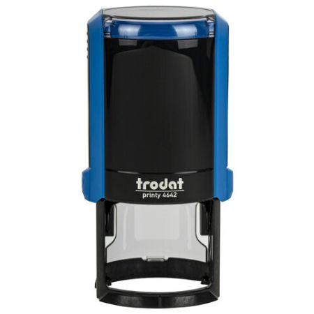 Оснастка для печатей оттиск D=42мм синий TRODAT 4642 PRINTY 4.0 корпус синий крышка подушка (клиент)