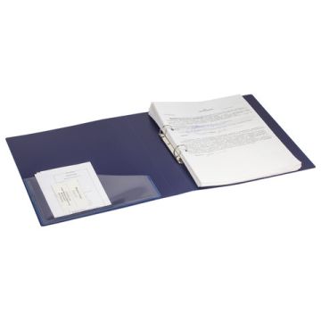 Папка на 2 кольца BRAUBERG Contract 35мм синяя до 270 листов 0,9мм 1/20 (Клиент)