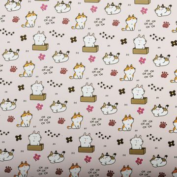 Бумага упаковочная 70х100см ЗОЛОТАЯ СКАЗКА Funny Animals ассорти 1/50