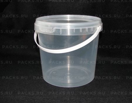 Ведро пищевое прозрачное 2,2л 75/75