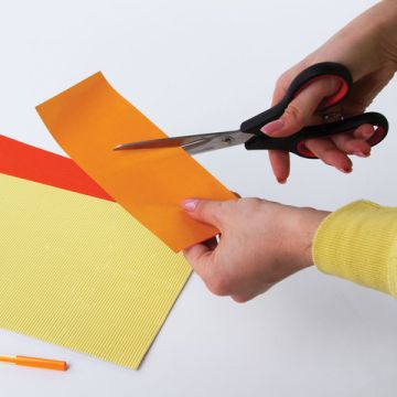 Ножницы 216мм метал черно-красные вставки европодвес Soft Grip Офисмаг 1/12/144