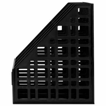 Лоток вертикальный для бумаг 240мм 3 отд сетчатый сборный черный BRAUBERG Ultra 1/19