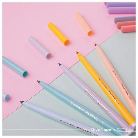 Фломастеры 10цв смываемые пастельные CENTROPEN Colour World Pastek 7550/10ТР 1/24