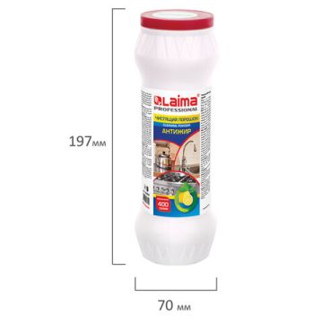 Средство чистящее порошок 400г ЛАЙМА PROFESSIONAL Сода-Эффект Антижир Лимон 1/12 (Клиент)