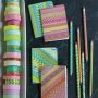Клейкие WASHI-ленты д/декора ЦВЕТОЧНЫЙ МИКС, 15мм*3м, 7цв, рисовая бумага, ОСТРОВ СОКРОВИЩ