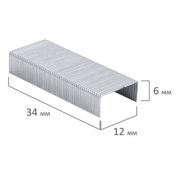 Скобы №24/6 1000шт до 30л цинковое покрытие EXTRA BRAUBERG 20/400