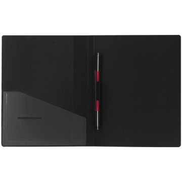 Папка с бок мет прижимом и внут карм BRAUBERG Contract,  до 100листов, 0,7мм 1/30 (Клиент)