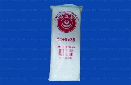 Пакет фасовочный Евро (14+8х38)-6 Тригон (1000) 1/10