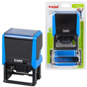 Датер самонаборный 6 строк+дата оттиск 60х40мм синий TRODAT4727 Bank кассы в компл (Клиент)1/1