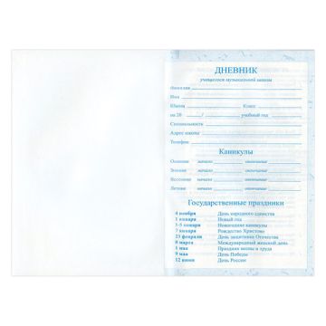 Дневник для музыкальной школы 48л твердый, BRAUBERG, Гитара, 104974