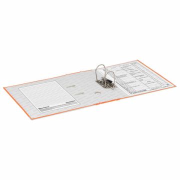 Папка-регистратор BRAUBERG 80мм с покрытием из ПВХ, оранжевая (удвоенный срок службы) 1/20 (клиент)