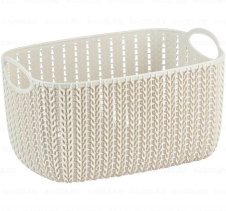 Корзина 4л Вязание белый ротанг 1/12